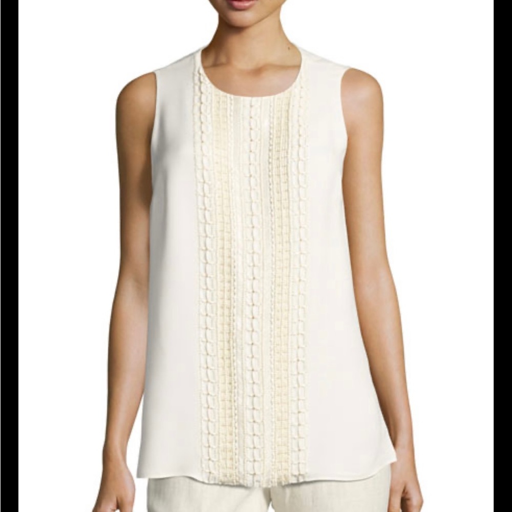 Hand Beaded Silk Tunic Blouse (S)